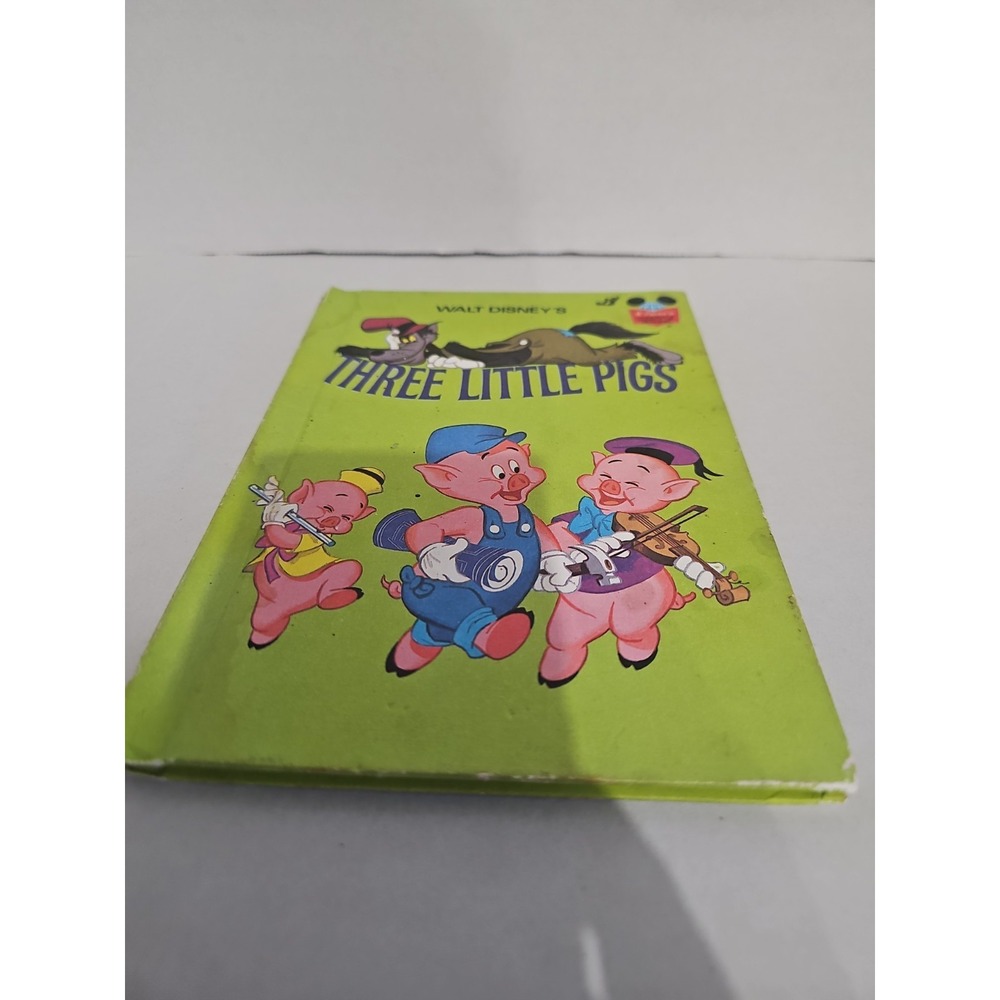 Walt Disney's Three Little Pigs Hardcover Book 1972 Vintage Children's Book Kids